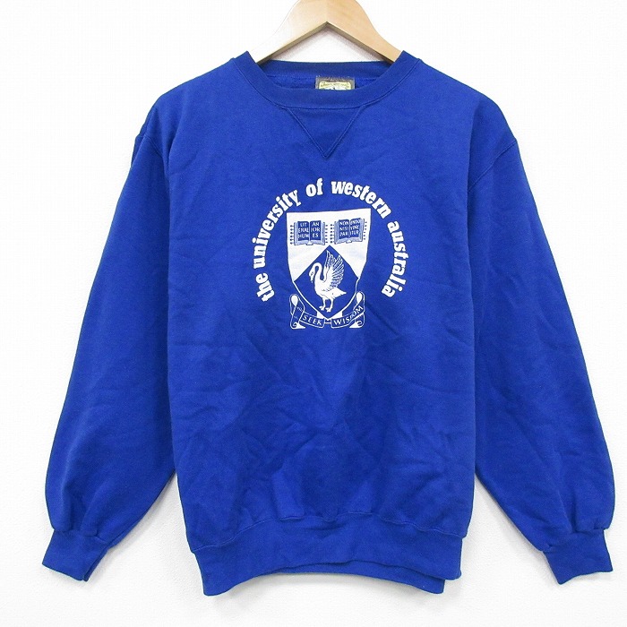 90s 長袖スウェット SEEK ブルー L | 古着