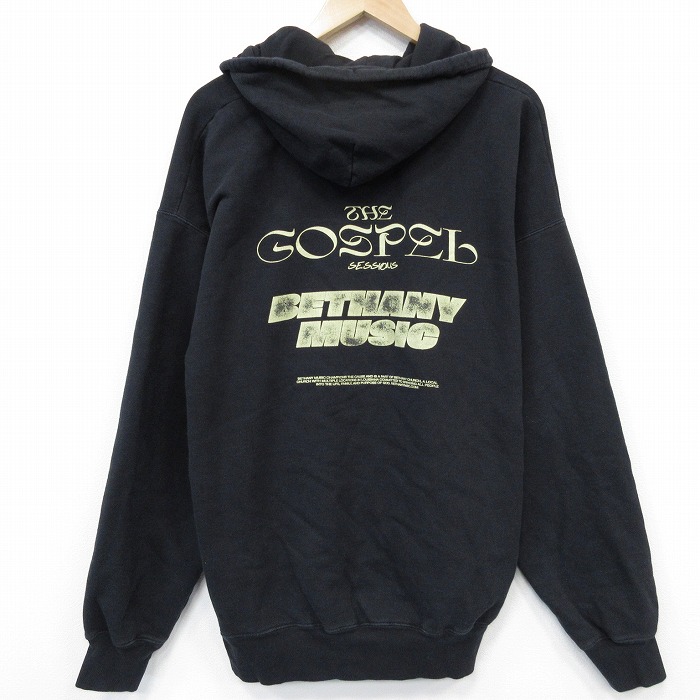 XL★古着 チャンピオン champion 長袖 スウェット パーカー メンズ ゴスペル 大きいサイズ 黒 25dec20