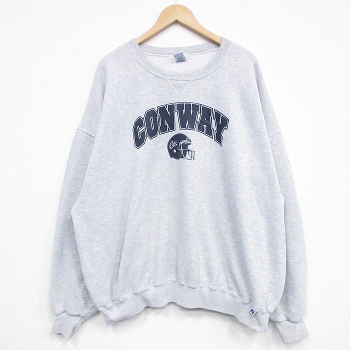 ラッセル 00s 長袖スウェット CONWAY グレー XL | 古着