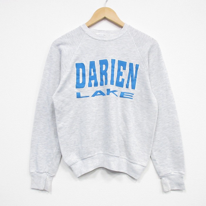 S★古着 リー Lee 長袖 スウェット メンズ 90年代 90s DARIEN ラグラン クルーネック USA製 薄グレー 霜降り 25dec22
