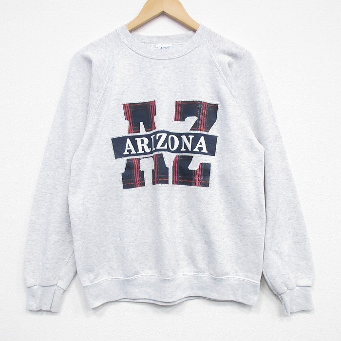90s ラグラン長袖スウェット 霜降り グレー M | 古着