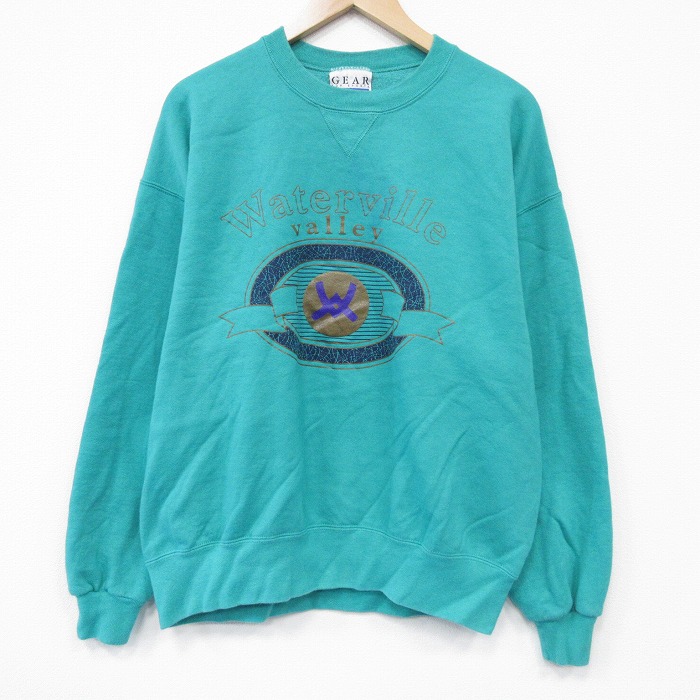 90s 長袖スウェット Waterville ブルー L | 古着
