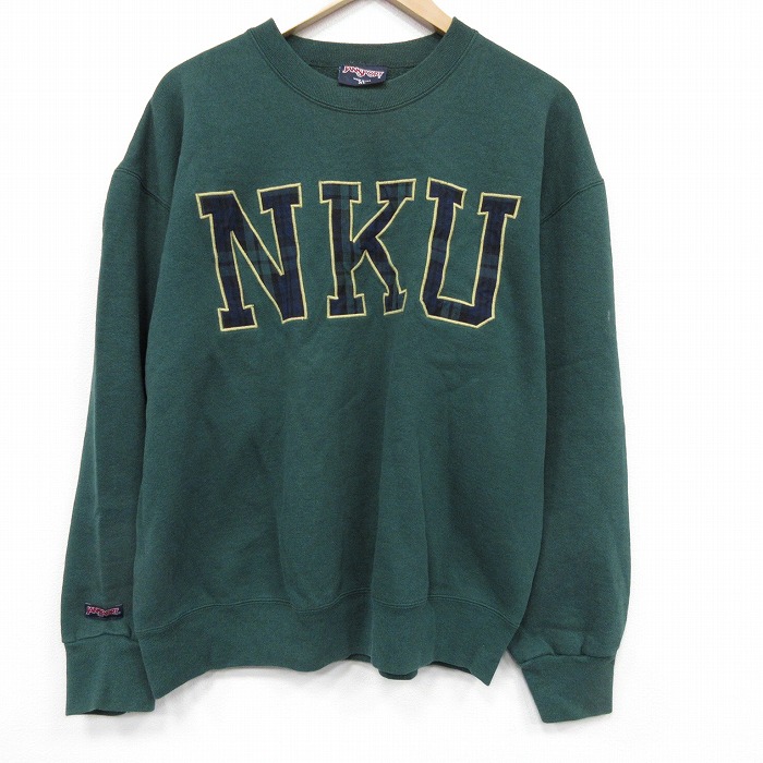 ジャンスポーツ 90s 長袖スウェット NKU グリーン L | 古着