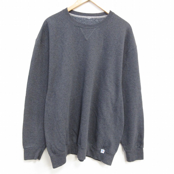 ラッセル 長袖スウェット 濃グレー XL | 古着