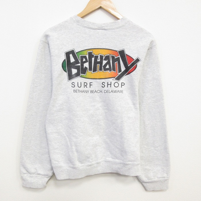 S★古着 フルーツオブザルーム 長袖 スウェット メンズ 00年代 00s サーフショップ クルーネック 薄グレー 霜降り 25dec24