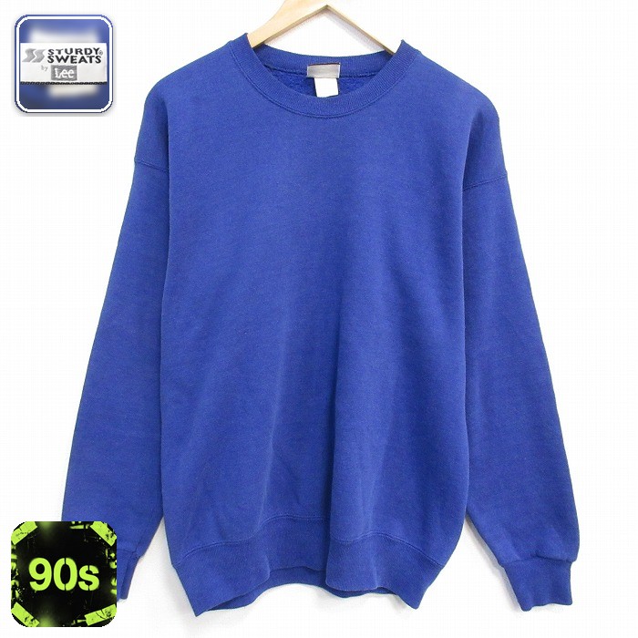 【50%OFF】リー 90s 長袖スウェット ブルー M | 古着