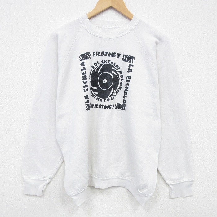 フルーツオブザルーム 90s 長袖スウェット FRATNEY ホワイト L | 古着