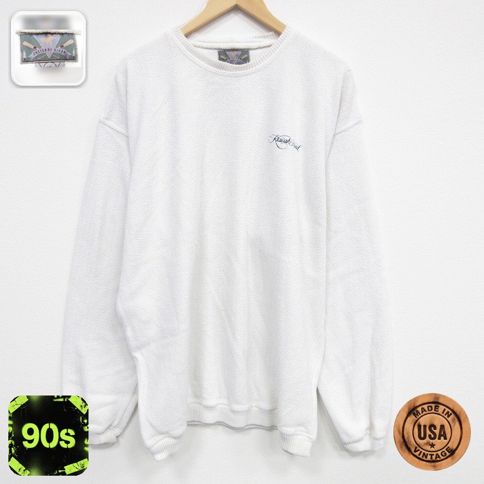 【50%OFF】90s 長袖スウェット ホワイト XL | 古着