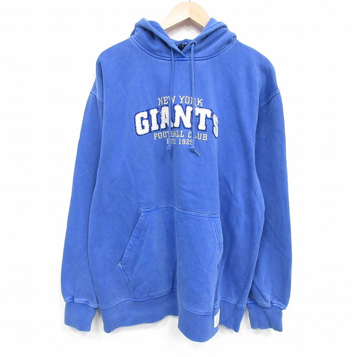 リーボック 長袖スウェットパーカー NFL ニューヨークジャイアンツ ブルー XL | 古着