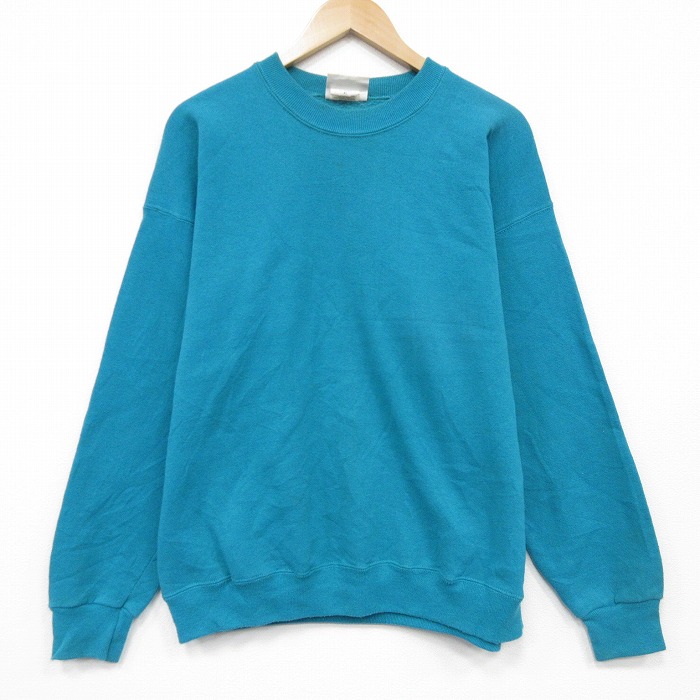 90s 長袖スウェット ブルー XL | 古着