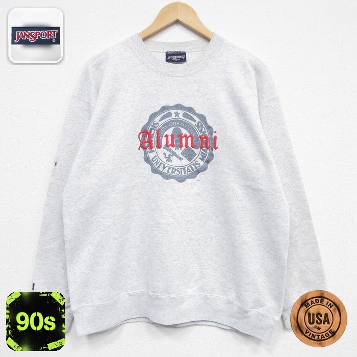 【50%OFF】ジャンスポーツ 90s 長袖スウェット Alumni グレー L | 古着
