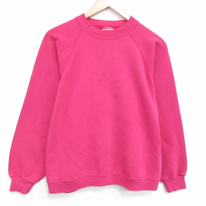 ヘインズ 90s ラグランスウェット ピンク L | 古着