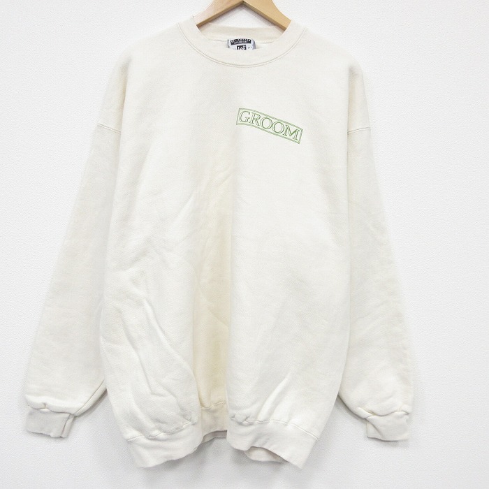 リー 90s 長袖スウェット GROOM ベージュ XL | 古着