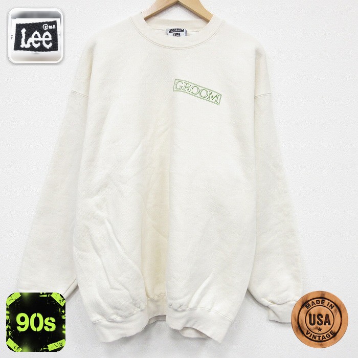 【50%OFF】リー 90s 長袖スウェット GROOM ベージュ XL | 古着