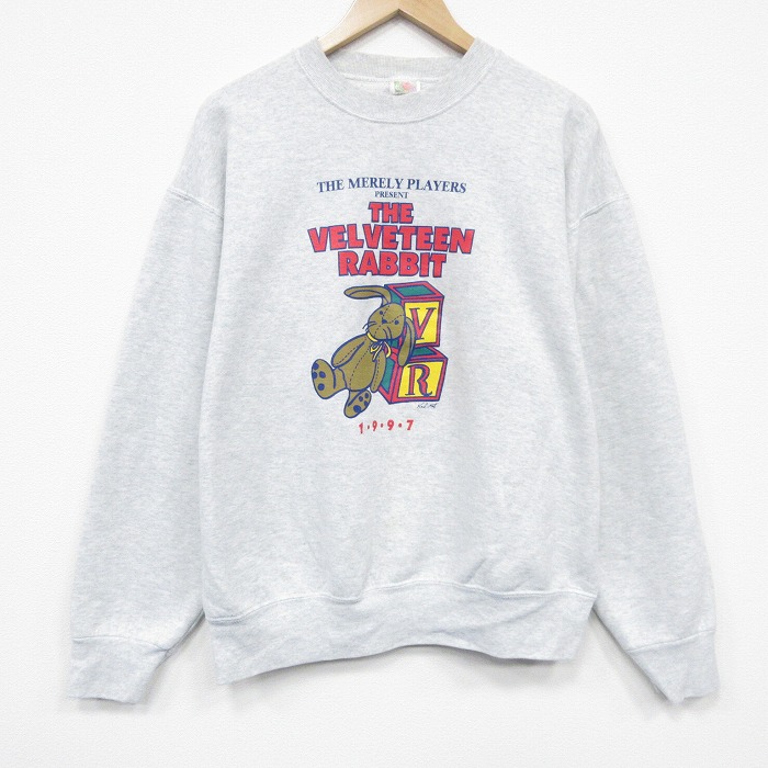 フルーツオブザルーム 90s 長袖スウェット ラビット グレー XL | 古着