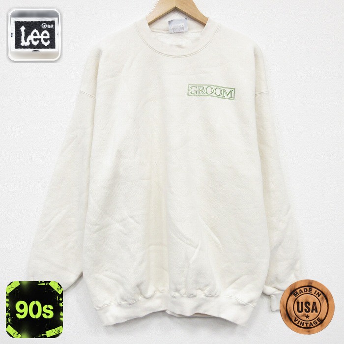 【50%OFF】リー 90s 長袖スウェット GROOM ベージュ XL | 古着
