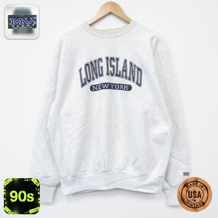 【50%OFF】MVスポーツ 90s 長袖スウェット ニューヨーク グレー XL | 古着