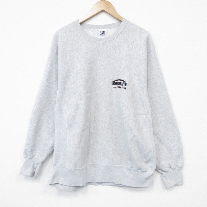 90s 長袖スウェット DESIGNS 霜降りグレー XL | 古着