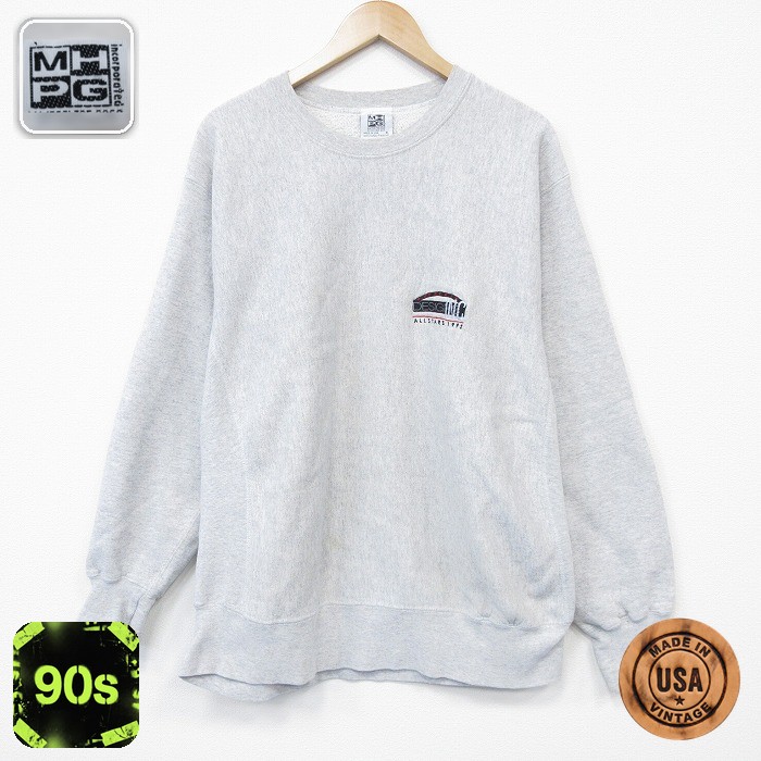 【50%OFF】90s 長袖スウェット DESIGNS 霜降りグレー XL | 古着