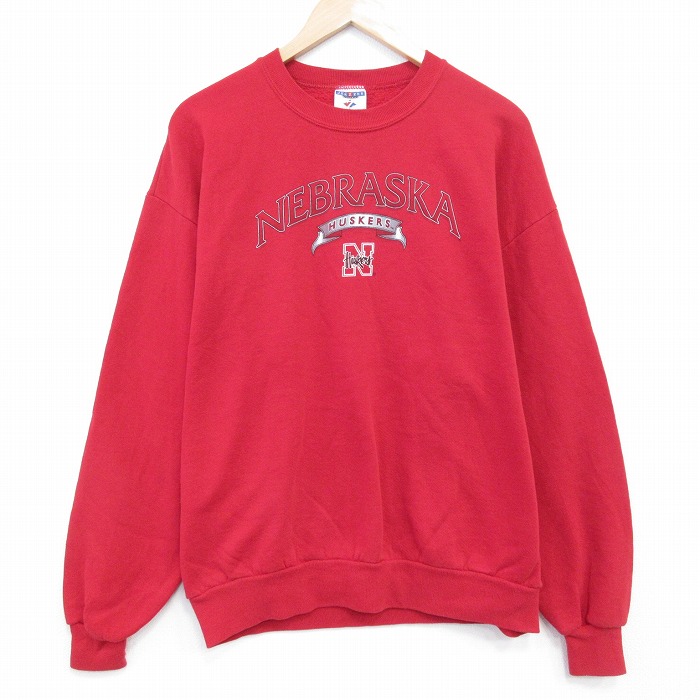 ジャージーズ 90s 長袖スウェット ネブラスカ レッド L | 古着