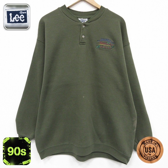 【50%OFF】リー 90s 長袖スウェット ケンタッキー グリーン XL | 古着