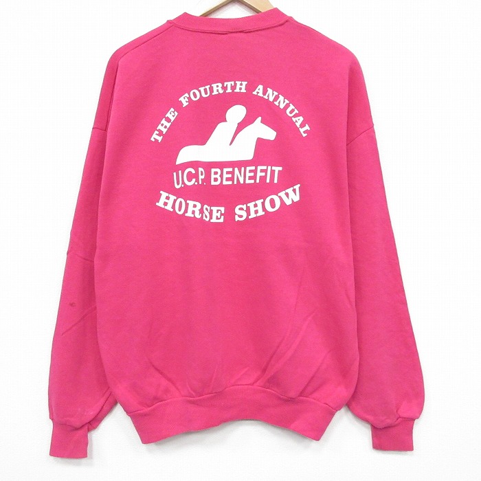 ジャージーズ 80s 長袖スウェット ホースショー ピンク XL | 古着
