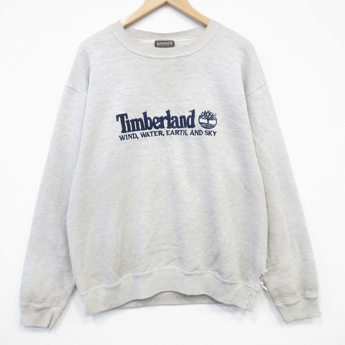 ティンバーランド 90s 長袖スウェット ビッグロゴ グレー L | 古着