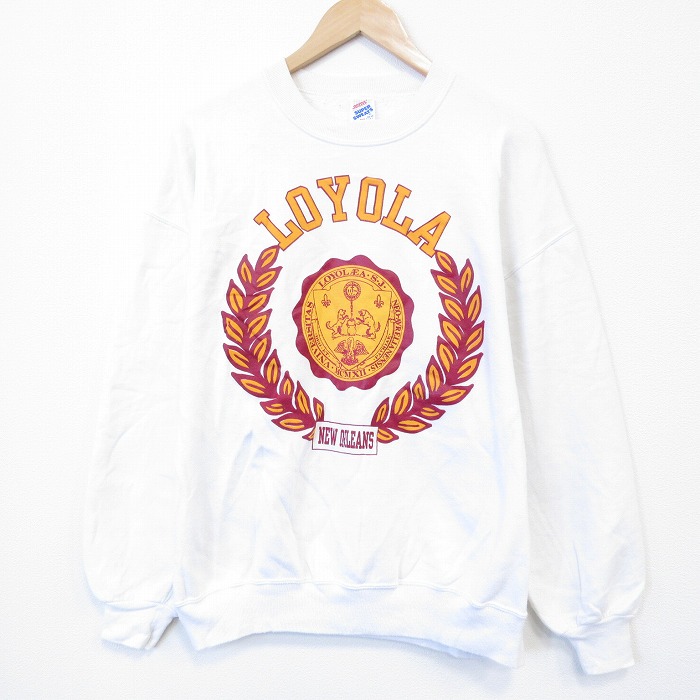 ジャージーズ 90s 長袖スウェット LOYOLA ホワイト XL | 古着