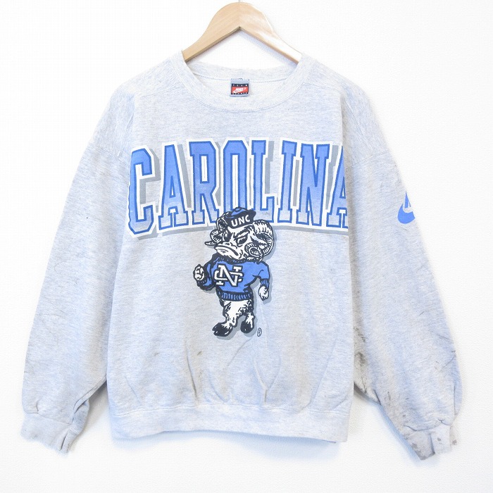ナイキ 90s 長袖スウェット カロライナ グレー L | 古着