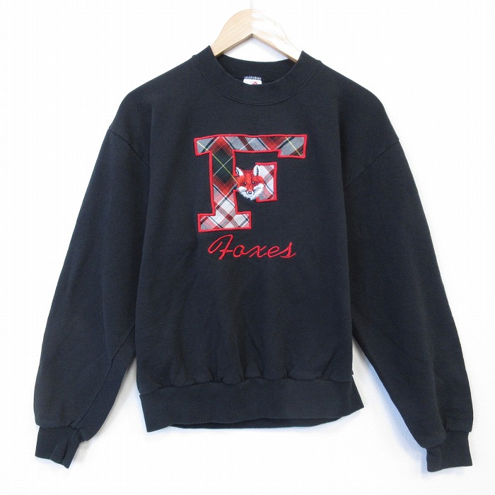 ジャージーズ 90s 長袖スウェット F刺繍 ブラック M | 古着