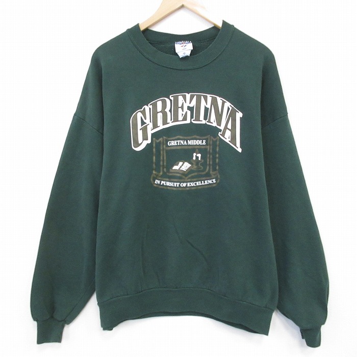 ジャージーズ 90s 長袖スウェット GRETNA グリーン XL | 古着
