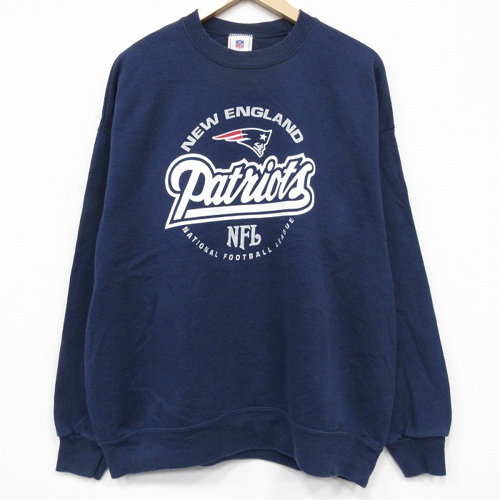NFL ニューイングランドペイトリオッツ スウェット アメフト ネイビー XL | 古着