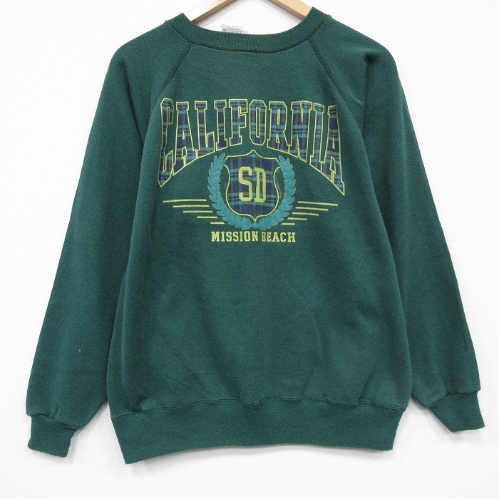 ヘインズ 90s 長袖スウェット カリフォルニア グリーン M | 古着