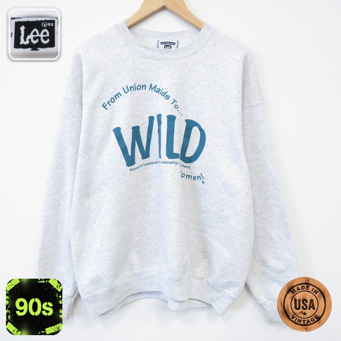 【50%OFF】リー 90s 長袖スウェット WILD グレー XL | 古着