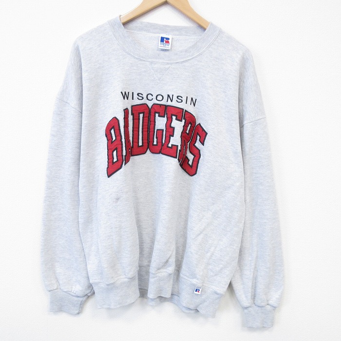 ラッセル 90s 長袖スウェット BADGERS グレー XL | 古着