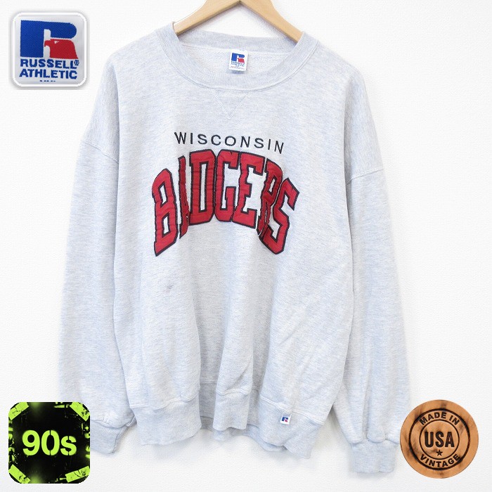ラッセル 90s 長袖スウェット BADGERS グレー XL | 古着