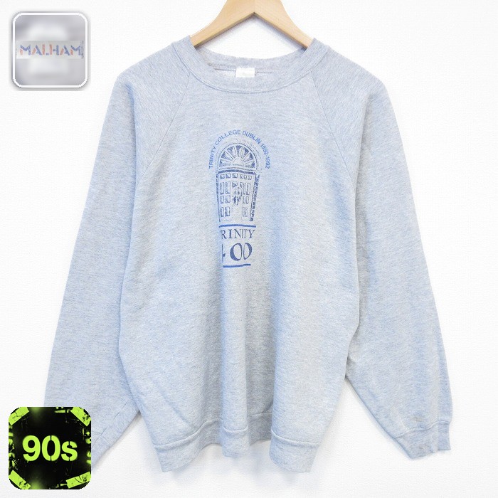 【50%OFF】90s 長袖スウェット トリニティ グレー XL | 古着