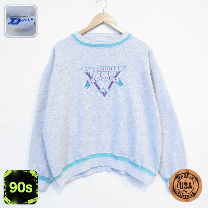 【50%OFF】90s 長袖スウェット パラダイス グレー XL | 古着