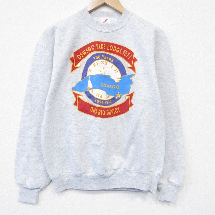 ジャージーズ 90s 長袖スウェット OSWEGO グレー M | 古着
