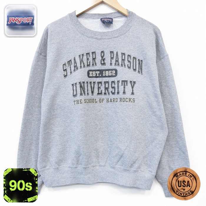 【50%OFF】ジャンスポーツ 90s 長袖スウェット STAKER グレー XL | 古着