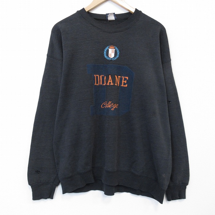 ジャンスポーツ 90s 長袖スウェット DOANE ネイビー XL | 古着