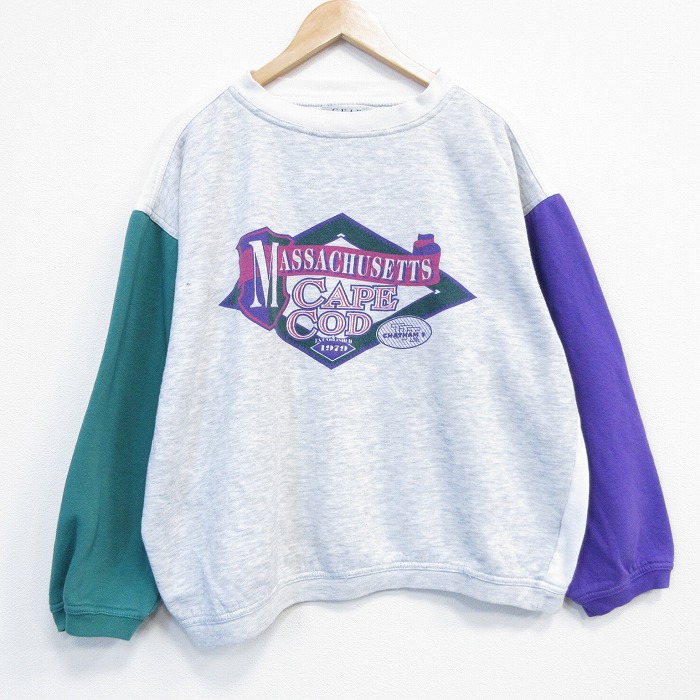 90s 長袖スウェット マサチューセッツ グレー XL | 古着