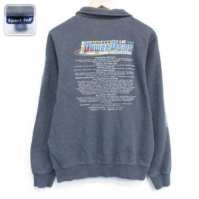 【50%OFF】パワーポイント 長袖ハーフジップスウェット グレー M | 古着