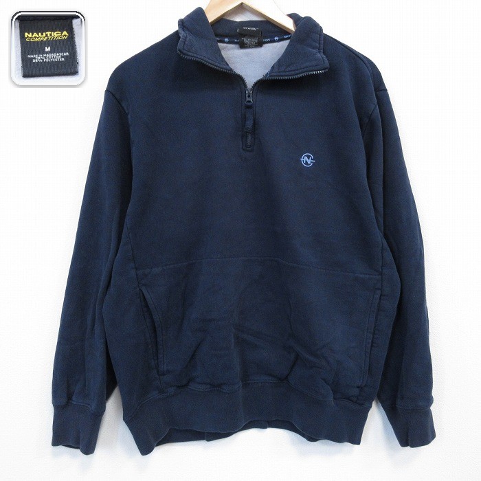 ノーティカ 長袖スウェット ワンポイントロゴ ネイビー L | 古着