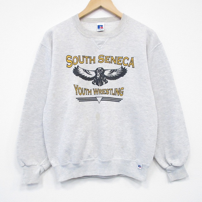 ラッセル 90s 長袖スウェット ユースレスリング グレー M | 古着