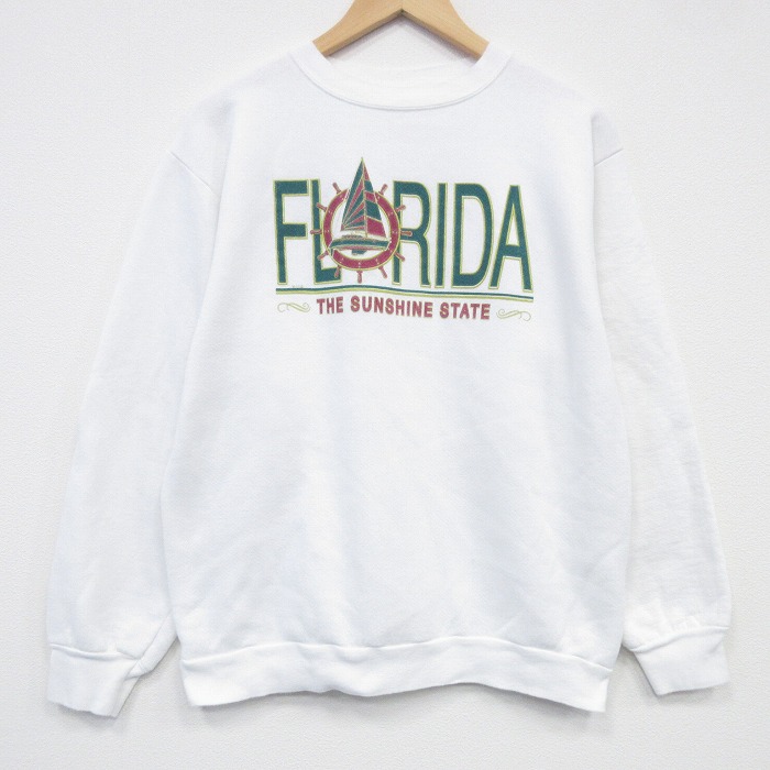 90s 長袖スウェット フロリダ ホワイト M | 古着