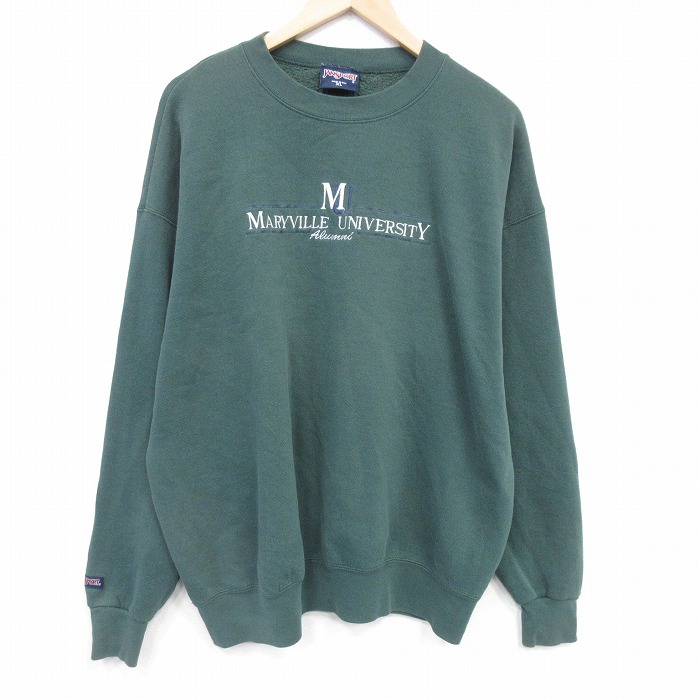 ジャンスポーツ 90s 長袖スウェット MU刺繍 グリーン XL | 古着