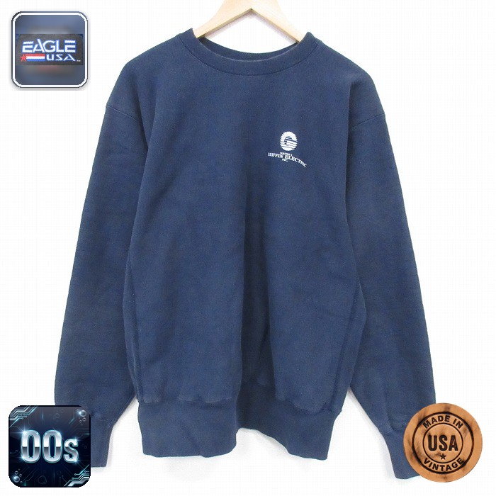 【50%OFF】00s 長袖スウェット ネイビー XL | 古着