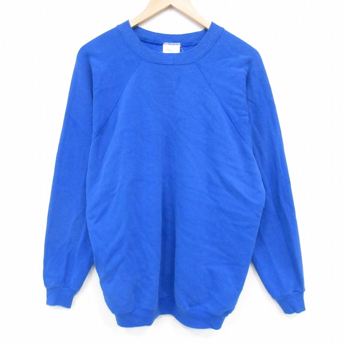 ヘインズ 90s 長袖スウェット ラグラン ブルー XL | 古着