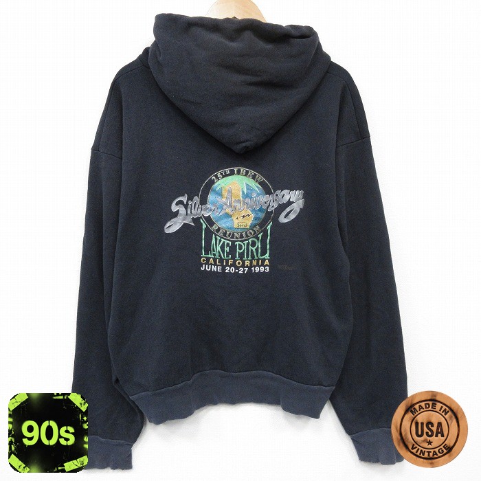 【50%OFF】90s 長袖パーカー カリフォルニア ブラック XL | 古着